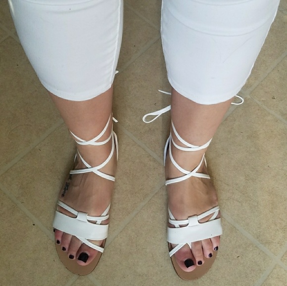 Shoe Dazzle Shoes - Kiera Flat Gladiator Sandals